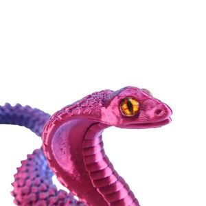 Serpent Cobra Articulé Imprimé en 3D, Modèle Animal Flexible en PLA Soie, <span class=keywords><strong>Jouet</strong></span> Anti-Stress, Couleur Métallique, Décoration de Bureau, Cadeau - Product Image 6