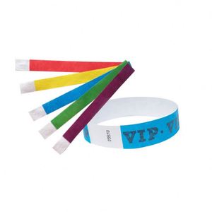 Bracelet en Tyvek imperméable, bracelets en papier de qualité supérieure avec logo personnalisé - Product Image 1