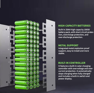 80W急速充電ソーラーパネルシステム40AH三元リチウム電池DC12V CCTVカメラ電源屋外監視システム<span class=keywords><strong>PWM</strong></span> - Product Image 6