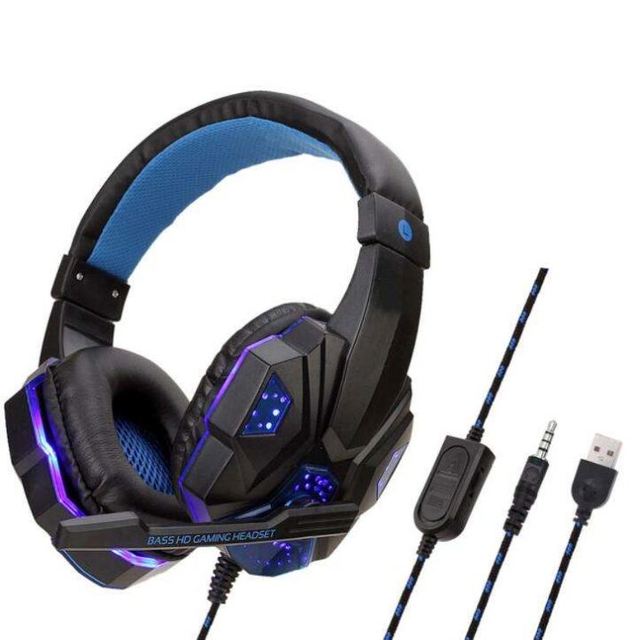 3.5Mm Jack 7.1 Virtual Channel Wireless Stereo Portable Headphones With Microphone ENC Noise Cancelling Gaming Headset