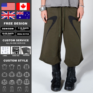 KingSen OEM 100% Coton Peigné Imprimé Numérique Bermuda Homme de Haute Qualité Anti-Froissage Mi-Cuisse Décontracté Hip Hop Taille Élastique - Product Image 2