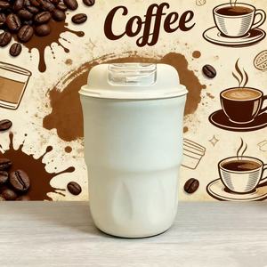 Vaso de acero inoxidable 316, taza aislada blanca, negra, roja, portátil para viaje, con tapa, para café y agua - Product Image 3