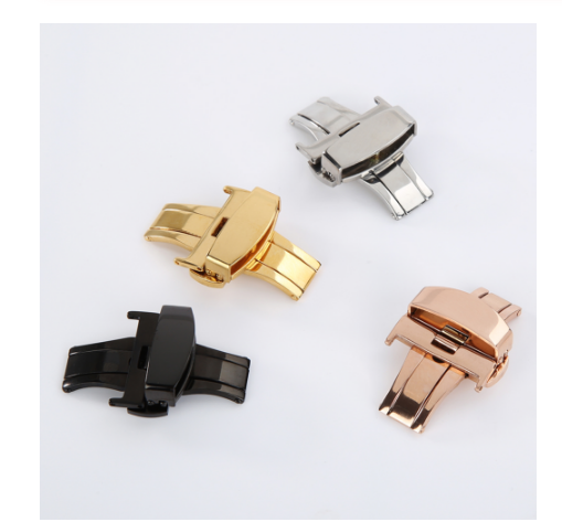 Автоматическая пряжка-бабочка, двойной клик, застежка из нержавеющей стали, ремешок 24 мм для ремешка часов, застежка ремешка