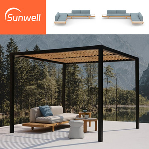 Ensemble <span class=keywords><strong>de</strong></span> meubles <span class=keywords><strong>de</strong></span> jardin en bois massif <span class=keywords><strong>pour</strong></span> <span class=keywords><strong>balcon</strong></span>, terrasse, extérieur, construction en teck durable, canapés en forme <span class=keywords><strong>de</strong></span> L <span class=keywords><strong>pour</strong></span> <span class=keywords><strong>balcon</strong></span>, villas <span class=keywords><strong>de</strong></span> villégiature - Product Image 3