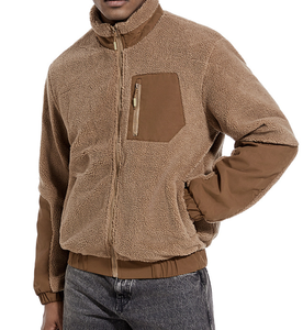 Abrigo de Piel de Cordero para <span class=keywords><strong>Hombre</strong></span> en Otoño e Invierno, con Cuello Alto, Tejido de Forro <span class=keywords><strong>Polar</strong></span>, Estilo Casual, Nuevo Modelo para Exportación - Product Image 1