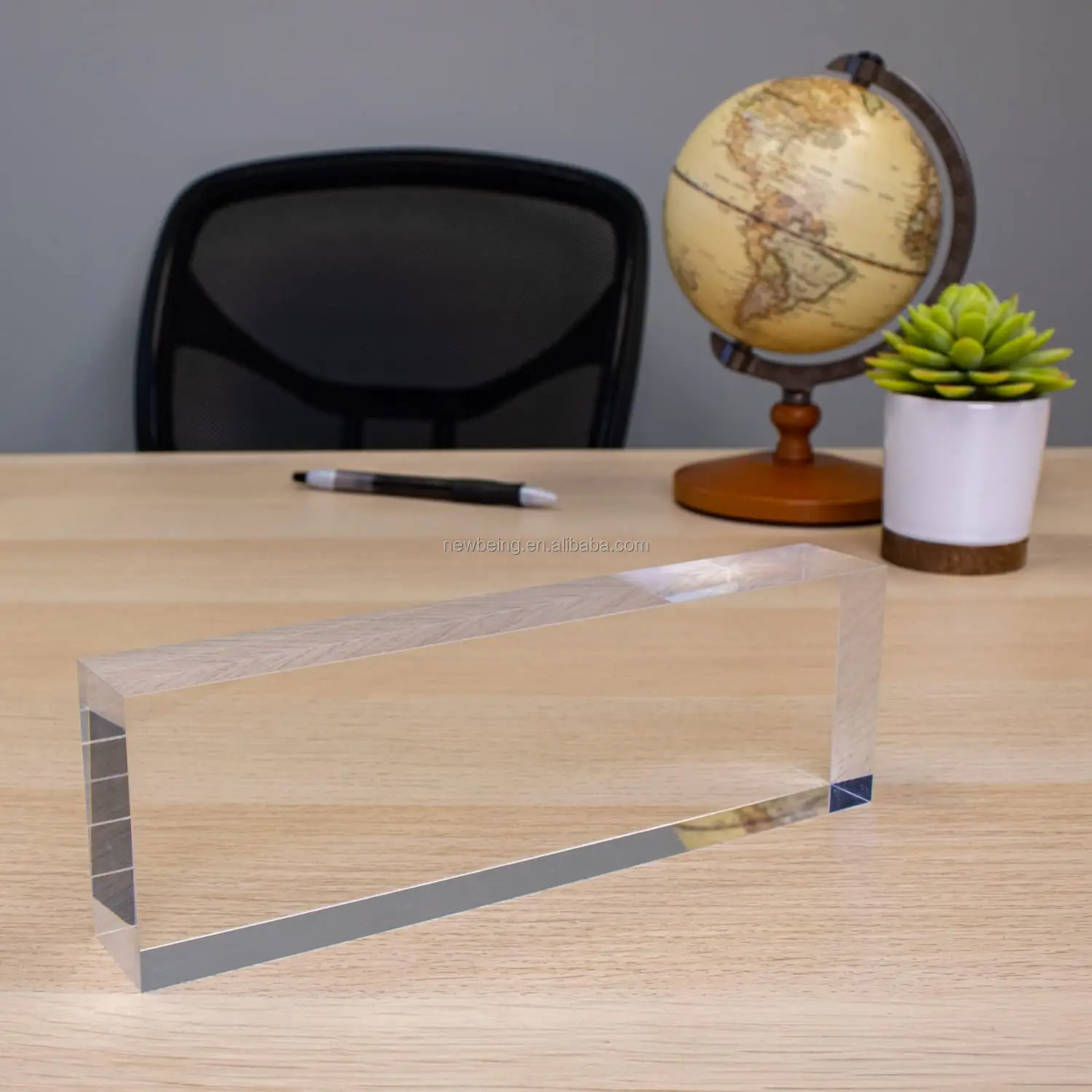Benutzer definierte Größe Solid Acrylic Block Display Transparente Acryl würfel Blank Acryl Schreibtisch platten