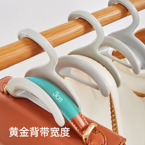 <b>Wardrobe</b> Tie And Belt <b>Storage</b> Rack Entryway Handbag Hanger Non Slip Hook Type Clothing Organizer Rectangle White Grey Slim Style - Product Image 2