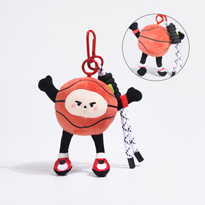 Hot-selling Cartoon Pendant Football Basketball Tennis Promotional Plush Anime Cute Stuffed Keychain Toy