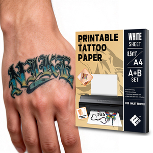Papier de <span class=keywords><strong>transfert</strong></span> de tatouage imprimable au <span class=keywords><strong>laser</strong></span> de qualité supérieure, feuilles d'art corporel temporaire pour les événements, les séances photo, le bricolage, respectueux de la peau - Product Image 6