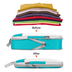 3pcs Cubes d'emballage de compression pour le stockage de voyage Organisateur Sac Set Valise Bagages Vêtements Chaussures Emballage Cube pour économiser de l'<span class=keywords><strong>espace</strong></span> - Product Image 3