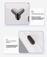 Valise à roulettes en aluminium en gros |   Valise à roulettes universelle à grande capacité avec serrure à combinaison |   Unisexe Voyage