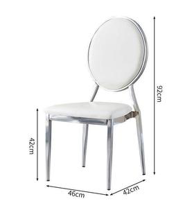 Sillas Apilables para <span class=keywords><strong>Banquetes</strong></span>, Bodas y Eventos, Venta al por Mayor, Sillas Metálicas Económicas para Comedor de Hotel, Exteriores y Villas, con Respaldo Redondo - Product Image 6