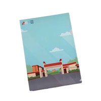 Carpeta de Documentos de PVC con Logotipo Personalizado, Carpeta de Archivos de Oficina en Forma de L con Bolsillos de PP, Diseño Personalizado