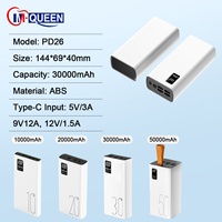 Batterie externe portable ultra-fine en alliage d'aluminium haute capacité 22,5 W à charge rapide 20000 mAh/30000 mAh avec affichage LED et sortie Type-C