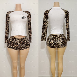 <span class=keywords><strong>Camicia</strong></span> a manica corta <span class=keywords><strong>leopardata</strong></span> <span class=keywords><strong>donna</strong></span> su misura con pantaloni pieghevoli abbigliamento da casa vestito ghepardo stampa <span class=keywords><strong>leopardata</strong></span> Set due pezzi - Product Image 5