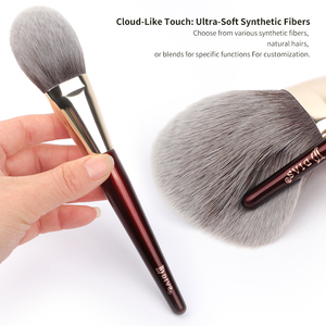 Brochas de Maquillaje Veganas Sintéticas de Alta Calidad, Libres de Crueldad, con Logotipo Personalizado Profesional, <span class=keywords><strong>Precio</strong></span> de Fábrica al por Mayor, 10 Piezas - Product Image 3