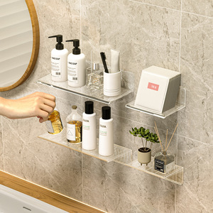 Wall Mounted Bathroom Shelf Rectangular Durable Storage For Toilet Washbasin Kitchen Shower - Product Image 2