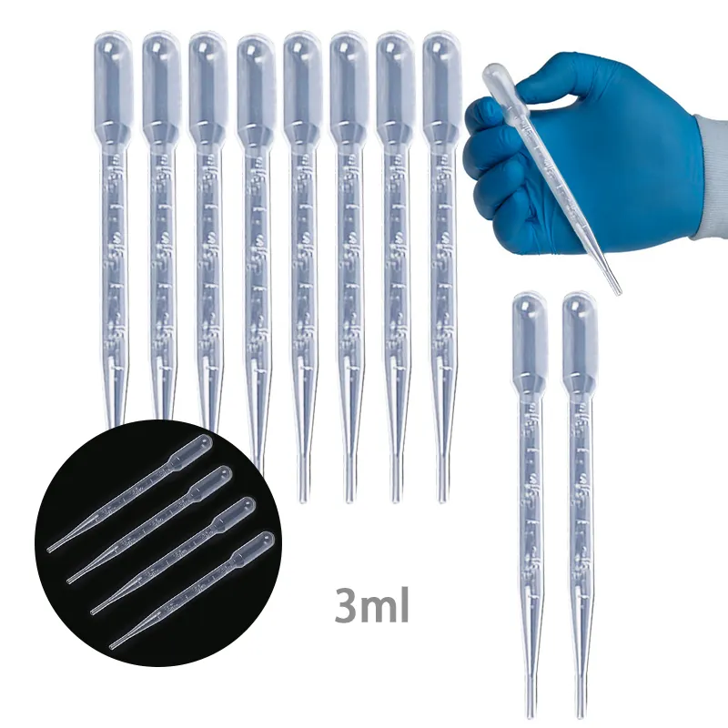 Laboratory supplies 3 ml Volume plastic pipette transfer Pipette Disposable lab consumable Pasteur pipettes