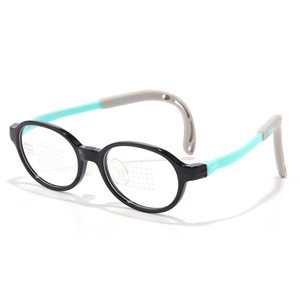 Montures de lunettes ovales pour enfants Danyang 5871, monture complète, verres en résine, branches en silicone antidérapantes réglables, miroirs pour enfants - Product Image 1