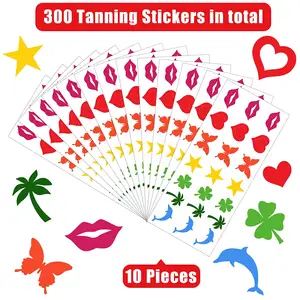 Body Sunbathing Tanning Bed Stickers Self Adhesive Body Stickers for Tanning Stickers Outdoor Indoor Salon Supplies