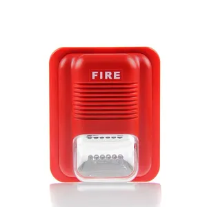 Deling Feueralarm kabellose Sirene Sicherheitssiebel Ton und Licht Feueralarm Strobe Sirene