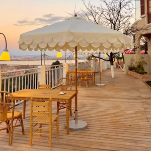 ร่มใหญ่สีขาวลายคลื่นสองชั้นแบบ LS Costom |   ร่มชายหาด ร่มตลาด ร่มงานแต่งงาน ร่มกันแดดกลางแจ้ง ขายส่ง - Product Image 5