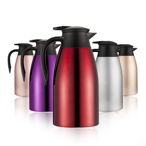 <span class=keywords><strong>Jarra</strong></span> Térmica de Acero Inoxidable de 2L <span class=keywords><strong>con</strong></span> Aislamiento al Vacío, <span class=keywords><strong>Termo</strong></span> para Té Negro Árabe, <span class=keywords><strong>Cafetera</strong></span> para Mantener Caliente el Agua - Product Image 1