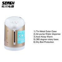 2.5 Litres En Acier Inoxydable Électrique Thermo Pot Sans Fil 220V-240V Verre Distributeur D'eau Portable Maison Chaudière Garder Au Chaud Thé