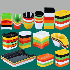 Platos de aperitivos coloridos, bandejas de mariscos, vajilla de plástico para autoservicio en restaurantes de barbacoa y hot pot, brochetas, congelador - Product Image 1
