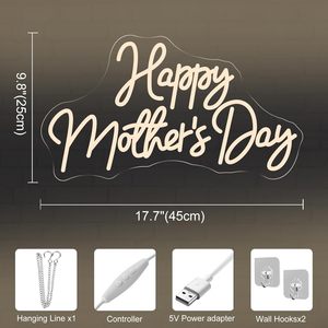 In Stock Happy Mother <strong>Day</strong> Neon Sign, Warm White LED Wall Light <strong>for</strong> Mother <strong>Day</strong> Led Neon Signs - Product Image 3