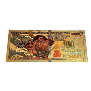 Banconota Commemorativa Moana in Lamina d'Oro da $<span class=keywords><strong>100</strong></span>, Stile Anime Americano, Regalo da Collezione - Product Image 4