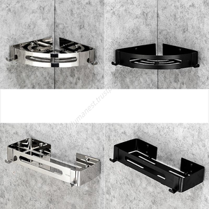 Étagère d'angle murale triangulaire E123 en acier inoxydable à visser pour salle de bain, vente en gros - Product Image 5