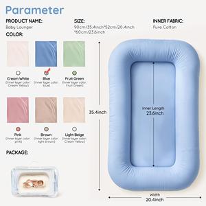 Portable Baby <b>Nest</b> Lounger Soft Cotton Newborn Infant <b>Sleeping</b> Bed Foldable Baby Travel <b>Nest</b> for 0-12 Months - Product Image 5