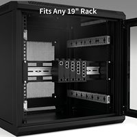 Kit de montage sur rail DIN 2U 19 pouces, profondeur réglable de 48 à 174 mm