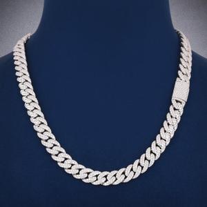 10mm S925 <b>Silver</b> VVS Moissanite Iced Out Cuban Link Chain Luxury <b>Necklace</b> 100% Passes <b>Diamond</b> Tester Wedding Gift Jewelry - Product Image 5