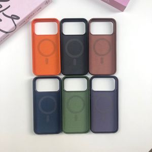 Étui de téléphone en tissu magnétique PU TechWoven avec bouton IA et trou pour cordon, coque antichoc pour <span class=keywords><strong>iPhone</strong></span> 17 16/15/14/ Pro Max - Product Image 4
