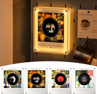 Imán de nevera NFC personalizado de Michael Jackson al por mayor, vinilo giratorio luminoso, luz recargable, recuerdo personalizado para fans