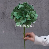 Kunstmatige Real Touch Hortensia Bloemen Bos-stijl Kunstbloemen Kunstmatige Varens Bruiloft Decoratie Landschapsontwerp Zacht