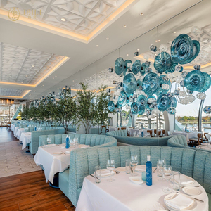 Tùy chỉnh nhà hàng hiện đại sofa fabriccoffee cửa hàng Bàn và ghế nửa vòng tròn nhà hàng gian hàng chỗ ngồi cho dự án - Product Image 1