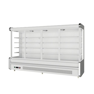 Enfriador de Exhibición Abierto para Tiendas de Conveniencia |   Refrigerador Multideck con Cortina de <span class=keywords><strong>Aire</strong></span> y Vidrio, R290, Control Digital, Estantes Ajustables, Iluminación LED - Product Image 1