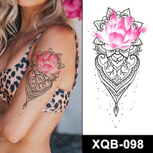 Personalizado mujeres Sexy cuerpo arte brazo espalda <span class=keywords><strong>tobillo</strong></span> hombro pierna Pintura Realista impermeable temporal flor de loto <span class=keywords><strong>tatuaje</strong></span> pegatina - Product Image 2
