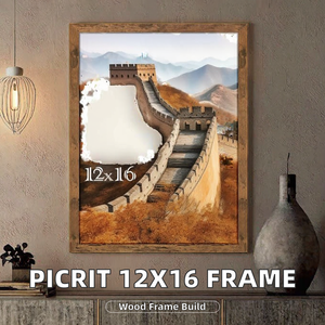 Cornice Shadow Box <span class=keywords><strong>CLAMARO</strong></span> SFR35 100x140cm per Tela |   Legno MDF Dorato |   Sistema di Sospensione Verticale e Accessori di Montaggio Inclusi - Product Image 4