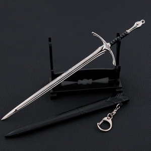 Drames de cinéma et de télévision <span class=keywords><strong>Le</strong></span> <span class=keywords><strong>Seigneur</strong></span> <span class=keywords><strong>des</strong></span> <span class=keywords><strong>Anneaux</strong></span> Assistant Gandalf Glamdring Épée Mini Arme 22cm 76g Porte-clés en métal - Product Image 5