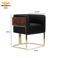 SPARKLE Mobilier de maison en velours nordique Tables et chaises de salle à manger Teddy Chaises de salle à manger blanches à deux pieds de luxe modernes