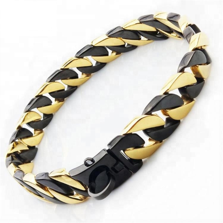 Collier Chien Chaîne Or 24 Pouces - Style Cubain 19mm, Acier Titane, Fermoir Sécurisé Pour Grands Chiens