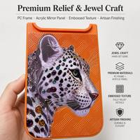Coque de téléphone de luxe 3D avec strass incrustés tête de léopard et pierres précieuses scintillantes pour iPhone 17 16 Pro Max, mode féminine