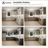 Meuble de cuisine sur mesure à finition ultra brillante, aménagement en L moderne, fournitures pour projets résidentiels, boîtes en panneaux de particules et rangements extractibles
