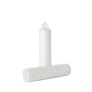 ตลับกรองแบบพับเก็บได้สำหรับการกรองของเหลวกรดสูงความสามารถในการกำจัดแบคทีเรีย40นิ้วทนนานไม่ชอบน้ำ PVDF - Product Image 3