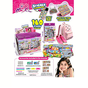 Kit de Création de <span class=keywords><strong>Bijoux</strong></span> DIY : Bracelets à Grosses Perles Personnalisables et Partageables, Ensemble Beauté avec Autocollants, Artisanat Créatif, Cadeaux de Fête - Product Image 1