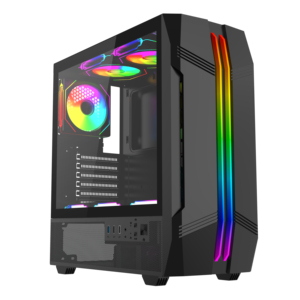 OEM ODM Nouveau Boîtier <span class=keywords><strong>PC</strong></span> <span class=keywords><strong>Gamer</strong></span> ATX en Métal avec Bande LED <span class=keywords><strong>RGB</strong></span>, Accessoires Informatiques, Boîtier CPU <span class=keywords><strong>Pas</strong></span> <span class=keywords><strong>Cher</strong></span> - Product Image 1